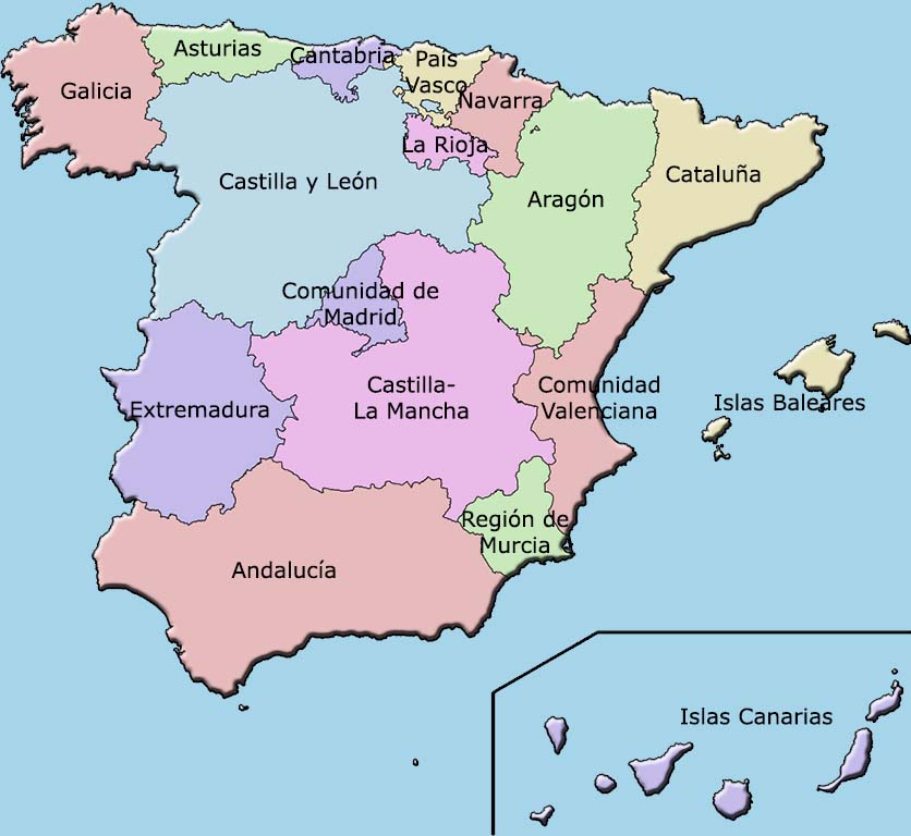 Autonomías, Provincias y Capitales de España - El Lingüístico