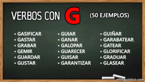 50 verbos en español que empiezan con «G»