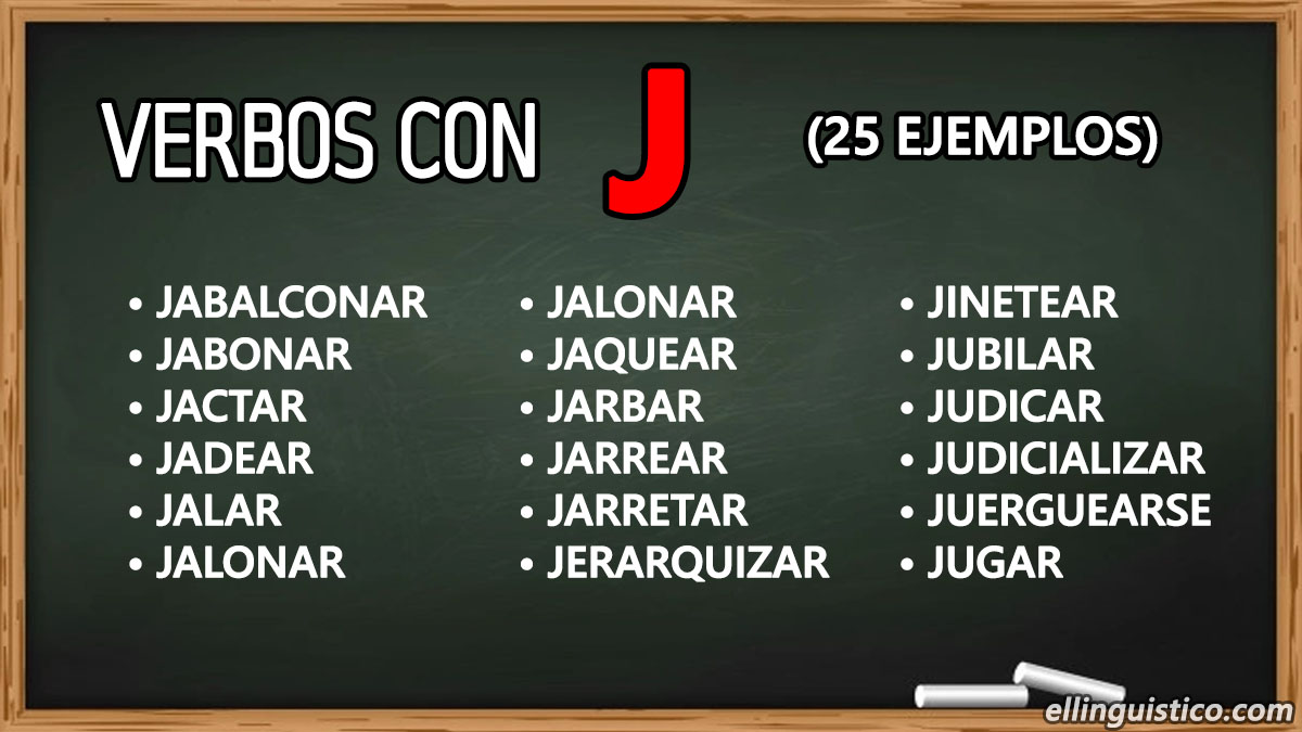 25 verbos en español que empiezan con "J"