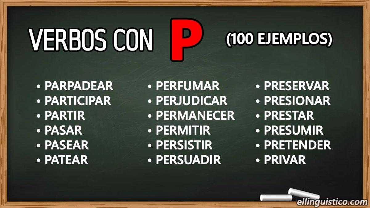 + 100 verbos en español que empiezan con "P"