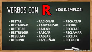 + 100 verbos en español que empiezan con «R»