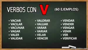 60 verbos en español que empiezan con «V»